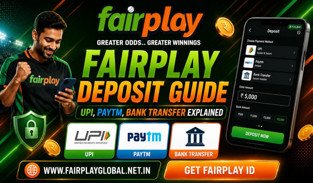 Fairplay Deposit Guide on UPI, Paytm, Bank Transfer