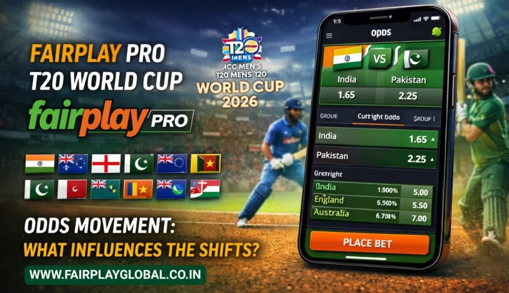 Fairplay Pro T20 World Cup 2026 Odds Movement